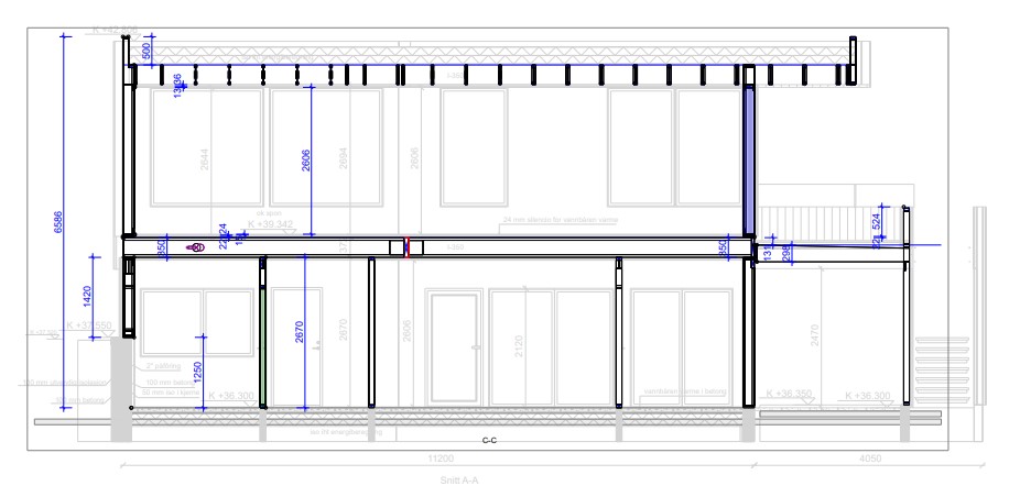 Slik ser pre-cut tegninger ut -  byggeplassmappen